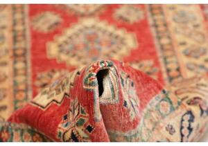 Tappeto Kazak Fine Geometrico Rosso Beige Corsia 73x317 Cm
