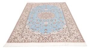 Tappeto Nain 6la Medaglione Floreale Azzurro Avorio 160x222 Cm