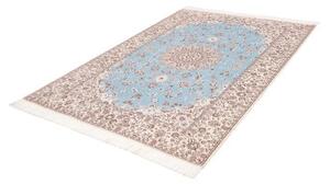 Tappeto Nain 6la Medaglione Floreale Azzurro Avorio 160x222 Cm