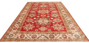 Tappeto Kazak Fine Stilizzato Rosso Avorio 214x311 Cm