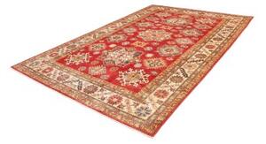 Tappeto Kazak Fine Stilizzato Rosso Avorio 214x311 Cm