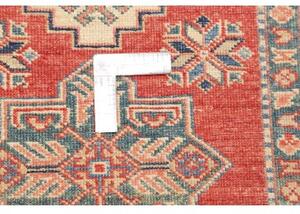 Tappeto Kazak Fine Geometrico Rosso Beige Corsia 76x319 Cm