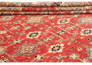 Tappeto Kazak Fine Stilizzato Rosso Avorio 278x354 Cm