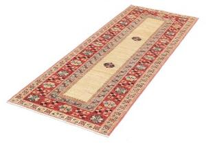 Tappeto Kazak Fine Geometrico Beige Rosso Corsia 74x199 Cm