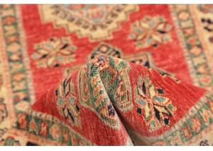 Tappeto Kazak Fine Geometrico Rosso Beige Corsia 76x319 Cm
