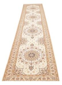 Tappeto Isfahan Medaglione Floreale Avorio Marrone Corsia 87x398 Cm