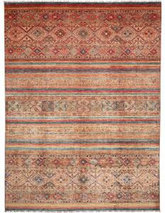 Tappeto Samarkand Geometrico Ruggine Blu Petrolio 302x415 Cm
