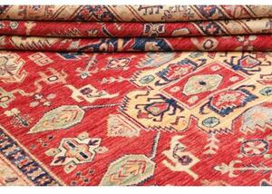 Tappeto Kazak Fine Geometrico Rosso Beige 202x290 Cm
