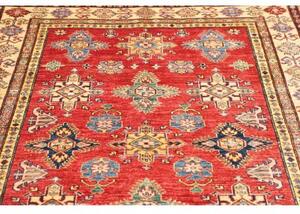 Tappeto Kazak Fine Geometrico Rosso Beige 153x207 Cm