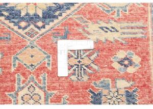 Tappeto Kazak Fine Stilizzato Rosso Blu Scuro Corsia 78x300 Cm