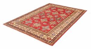 Tappeto Kazak Fine Geometrico Rosso Beige 153x207 Cm