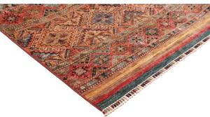 Tappeto Samarkand Geometrico Ruggine Blu Petrolio 302x415 Cm