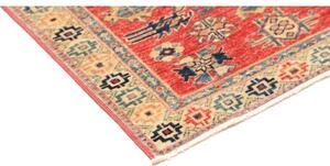 Tappeto Kazak Fine Stilizzato Rosso Blu Scuro Corsia 78x300 Cm