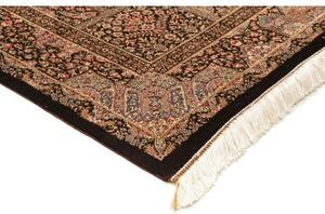 Tappeto Ghom Seta Patchwork Marrone Scuro Beige 104x156 Cm