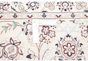 Tappeto Nain 6la Medaglione Floreale Avorio Blu 252x356 Cm