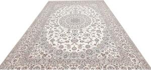 Tappeto Nain 6la Medaglione Floreale Avorio Blu Polvere 256x372 Cm