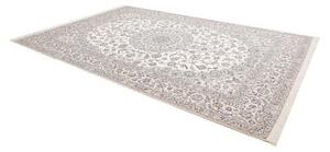Tappeto Nain 6la Medaglione Floreale Avorio Blu Polvere 256x372 Cm