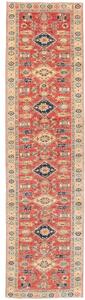 Tappeto Kazak Fine Stilizzato Rosso Blu Scuro Corsia 78x300 Cm