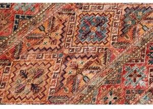 Tappeto Samarkand Geometrico Ruggine Blu Petrolio 302x415 Cm