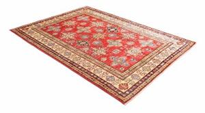 Tappeto Kazak Fine Geometrico Rosso Beige 153x207 Cm