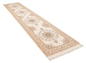 Tappeto Isfahan Medaglione Floreale Avorio Marrone Corsia 87x398 Cm