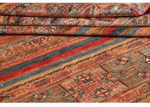 Tappeto Samarkand Geometrico Ruggine Blu Petrolio 302x415 Cm