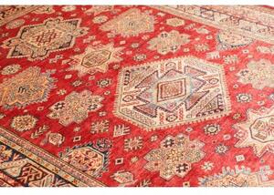 Tappeto Kazak Fine Geometrico Rosso Blu 187x265 Cm