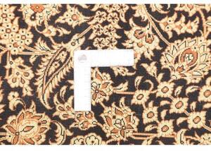 Tappeto Ghom Seta Floreale Nero Beige 135x203 Cm