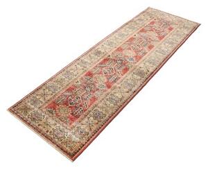 Tappeto Kazak Fine Stilizzato Rosso Beige Corsia 76x232 Cm