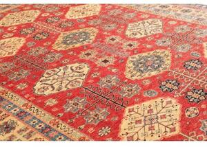 Tappeto Kazak Fine Stilizzato Rosso Beige 274x374 Cm