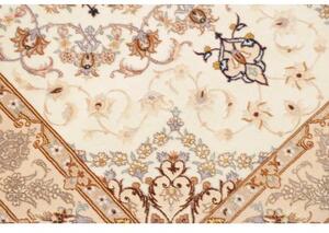 Tappeto Isfahan Medaglione Floreale Avorio Marrone Corsia 87x398 Cm
