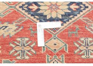 Tappeto Kazak Fine Stilizzato Rosso Blu Scuro Corsia 79x307 Cm