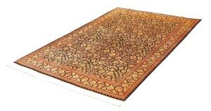 Tappeto Ghom Seta Floreale Nero Beige 135x203 Cm