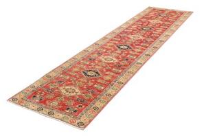 Tappeto Kazak Fine Stilizzato Rosso Blu Scuro Corsia 79x307 Cm