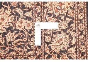 Tappeto Ghom Seta Floreale Nero Beige 130x198 Cm