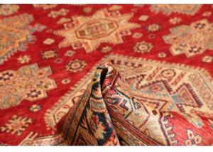 Tappeto Kazak Fine Geometrico Rosso Blu 187x265 Cm
