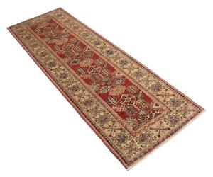 Tappeto Kazak Fine Stilizzato Rosso Beige Corsia 76x232 Cm
