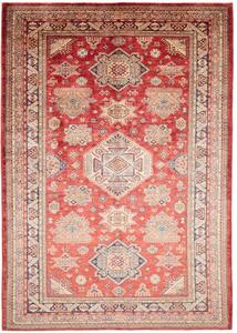 Tappeto Kazak Fine Geometrico Rosso Blu 187x265 Cm