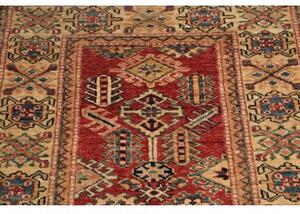 Tappeto Kazak Fine Stilizzato Rosso Beige Corsia 76x232 Cm