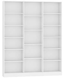 HOMCOM Libreria con Ripiani Regolabili e Antiribaltamento, 149x23,6x188 cm, Bianco | Aosom Italy