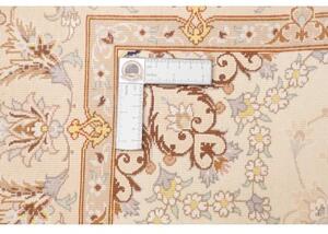 Tappeto Isfahan Medaglione Floreale Avorio Marrone Corsia 87x398 Cm
