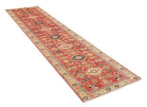 Tappeto Kazak Fine Stilizzato Rosso Blu Scuro Corsia 79x307 Cm