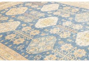 Tappeto Kazak Fine Stilizzato Blu Beige 308x424 Cm