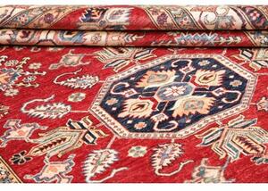Tappeto Kazak Fine Stilizzato Rosso Avorio 170x243 Cm
