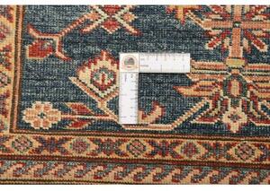 Tappeto Kazak Fine Stilizzato Blu Rosso 100x143 Cm