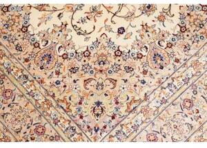 Tappeto Ghom Seta Medaglione Floreale Avorio Rosa 138x200 Cm