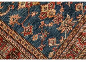 Tappeto Kazak Fine Stilizzato Blu Rosso 100x143 Cm