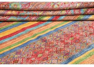 Tappeto Samarkand Geometrico Rosso Ruggine Multicolore 269x368 Cm