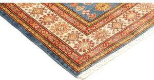 Tappeto Kazak Fine Geometrico Blu Rosso 175x226 Cm