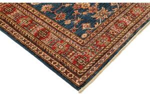 Tappeto Kazak Fine Stilizzato Blu Rosso 100x143 Cm